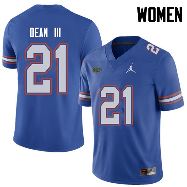 Jordan Brand Women #21 Trey Dean III Florida Gators College Football Jersey Royal